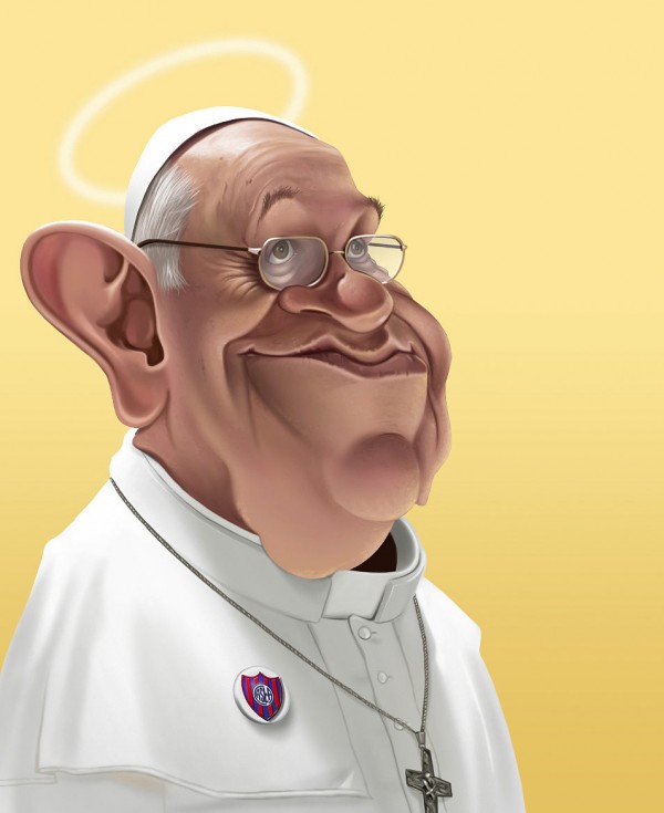 Caricatura Papa Francisco