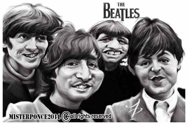 Caricatura The Beatles