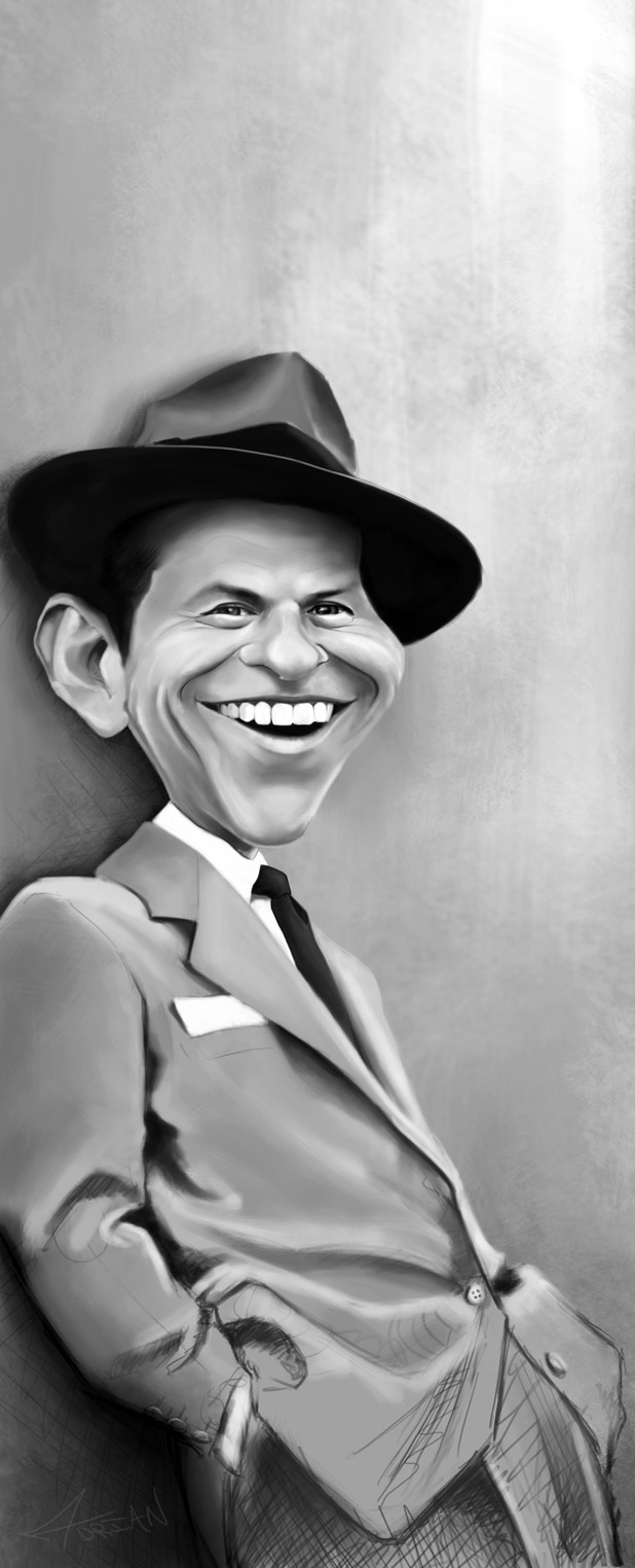 Caricatura de Frank Sinatra