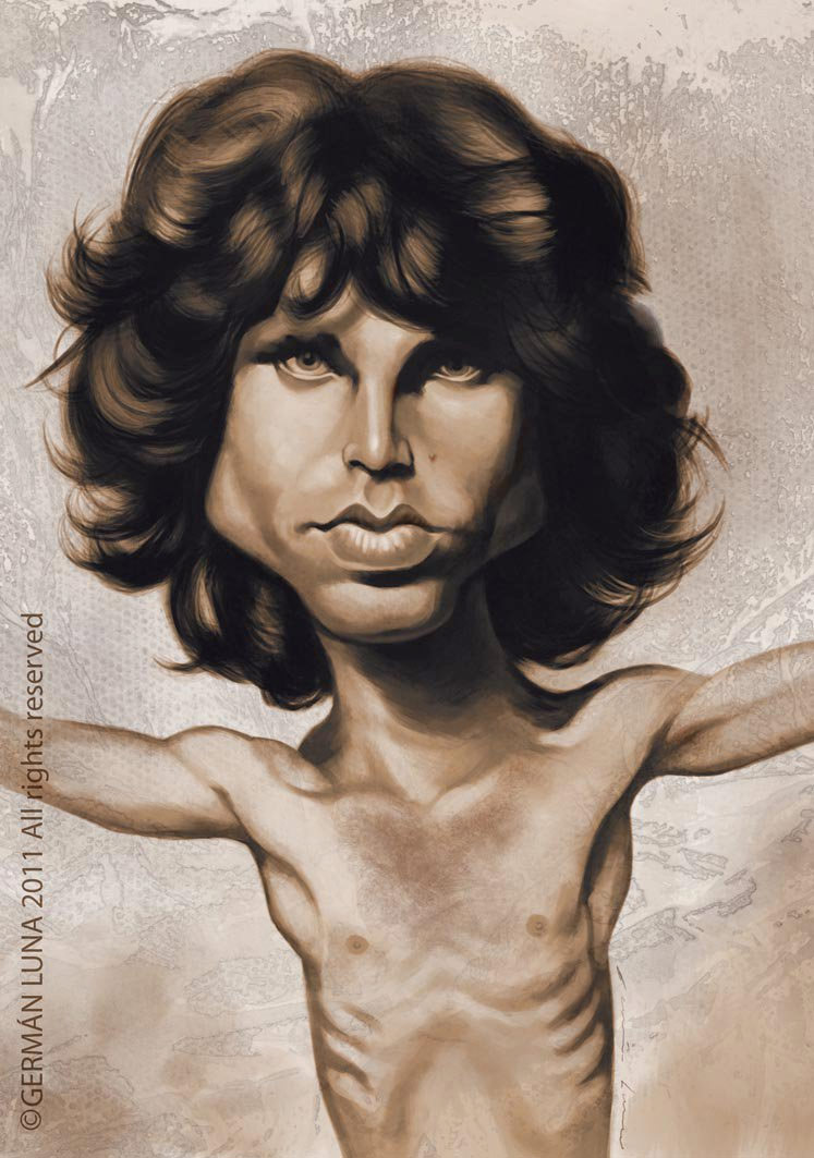Caricatura de Jim Morrison