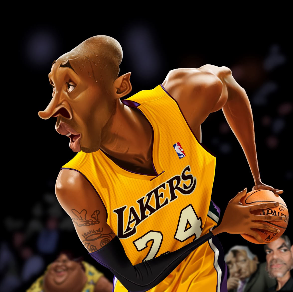 Caricatura de Kobe Bryant