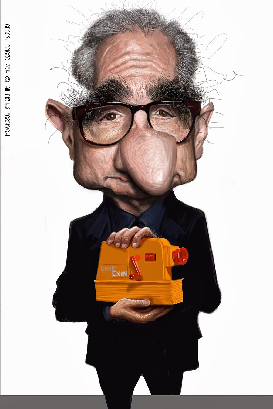 Caricatura de Martin Scorsese