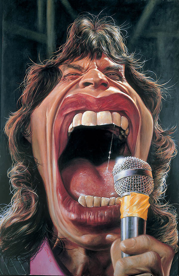 Caricatura de Mick Jagger