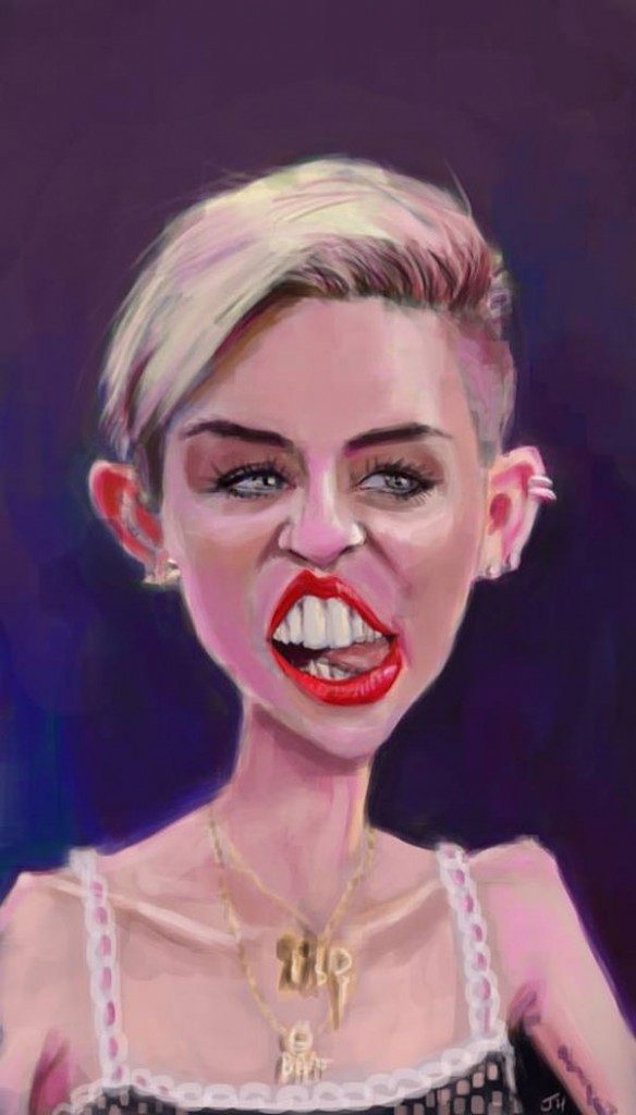 Caricatura de Miley Cyrus