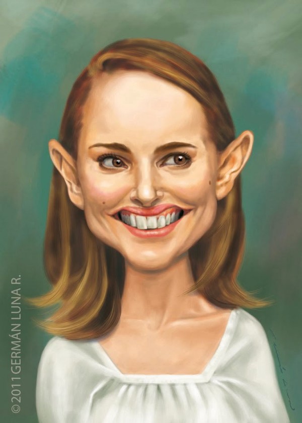 Caricatura de Natalie Portman