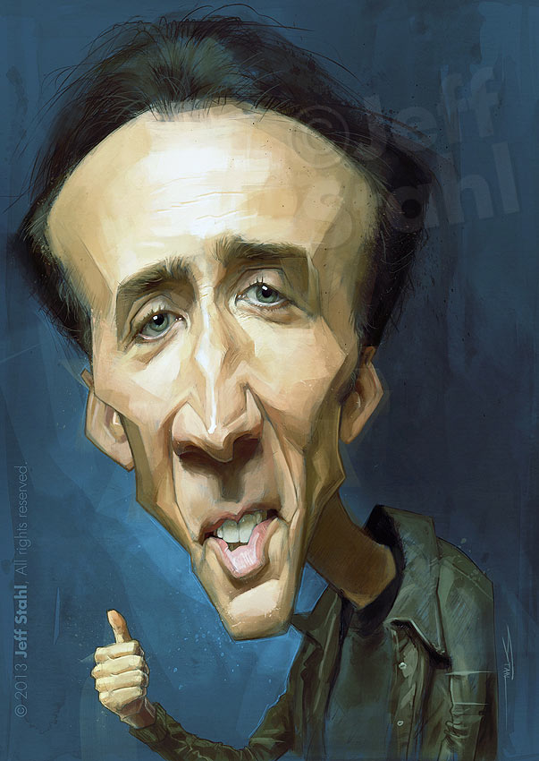 Caricatura de Nicolas Cage