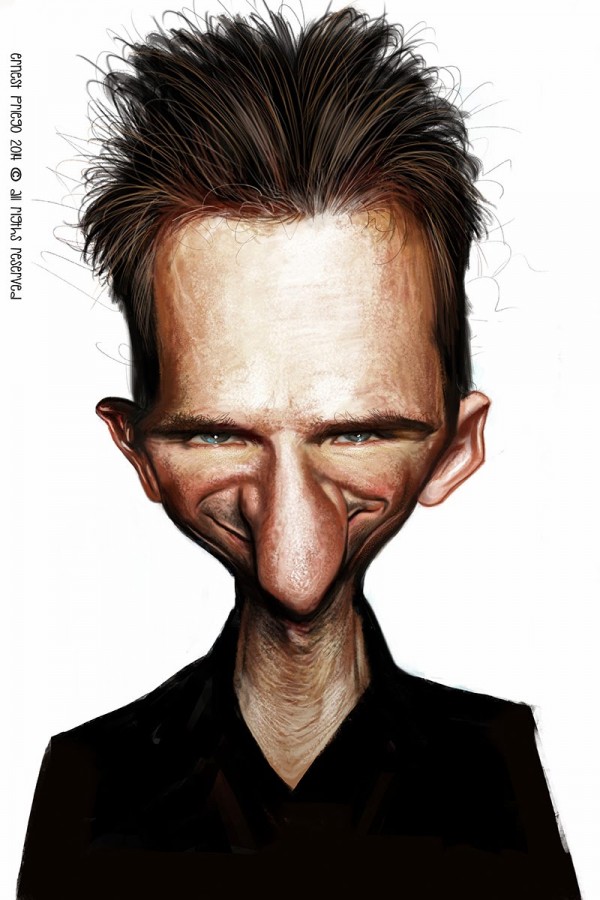 Caricatura de Ralph Fiennes