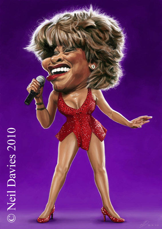 Caricatura de Tina Turner