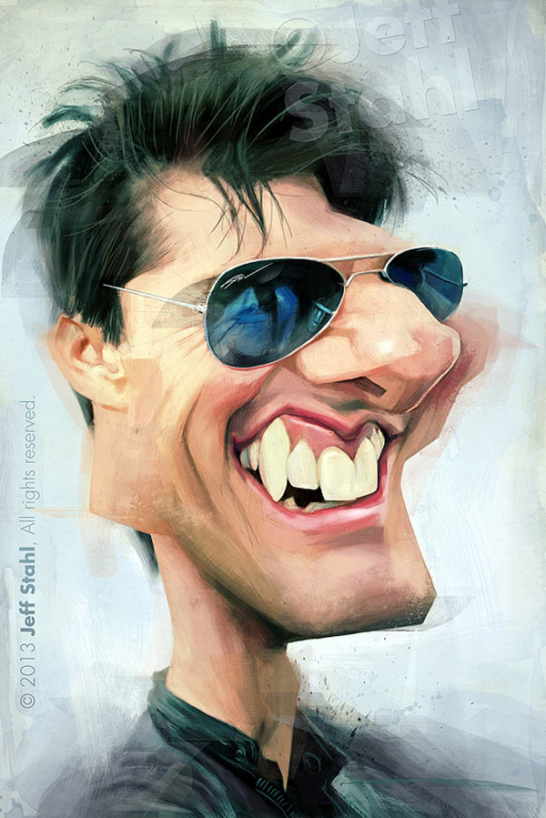 Caricatura de Tom Cruise