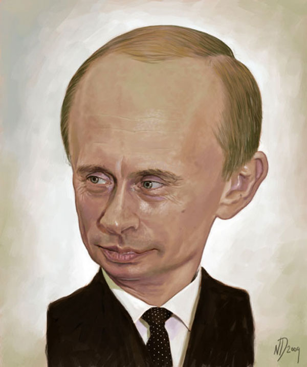 Caricatura de Vladímir Putin