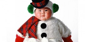 Disfraz de muñeco de nieve para bebé