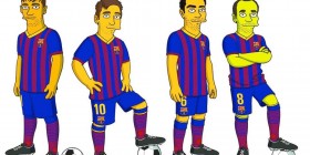Jugadores del FC. Barcelona simpsonizados