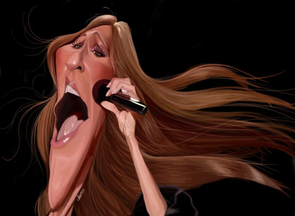 Caricatura de Céline Dion