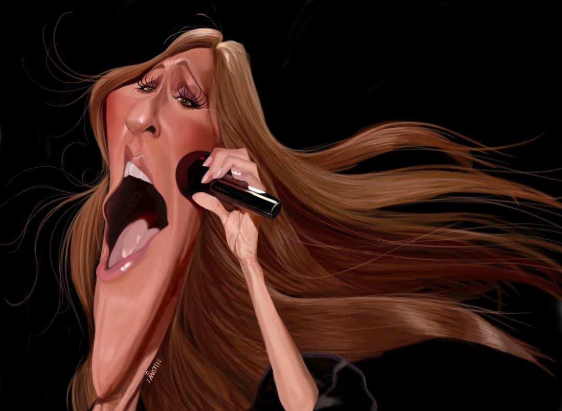 Caricatura de Céline Dion