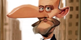 Caricatura de Jean Reno