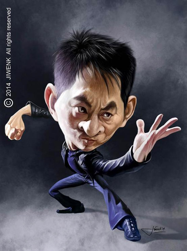 Caricatura de Jet Li