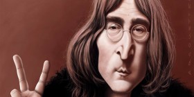 Caricatura de John Lennon