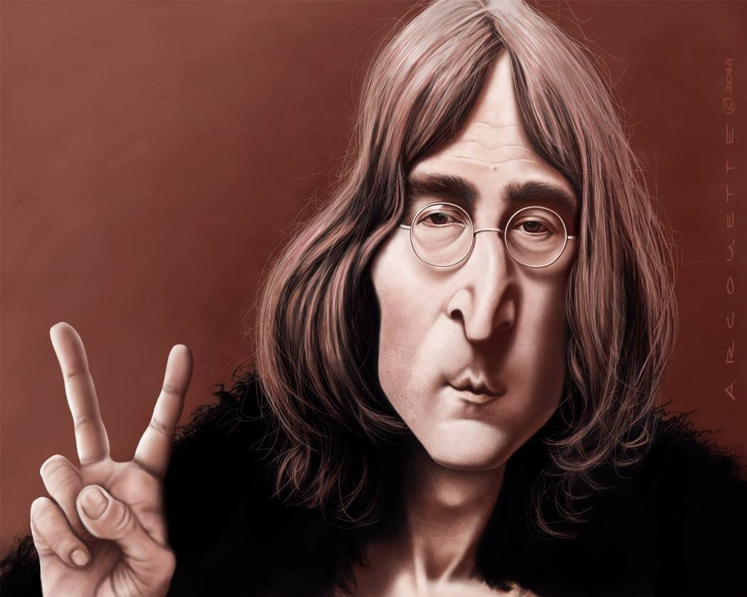 Caricatura de John Lennon