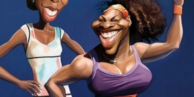 Caricatura de Serena y Venus Williams