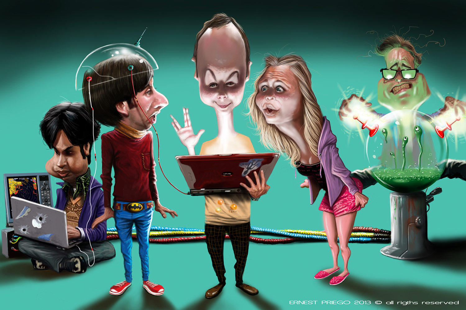 Caricatura de The Big Bang Theory