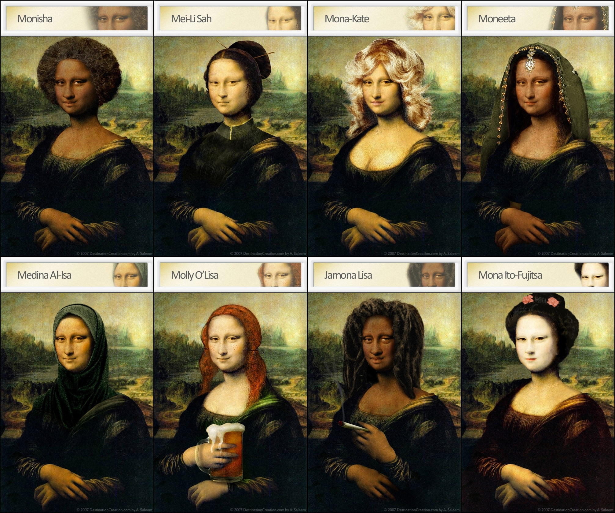 Diferentes versiones de La Mona Lisa