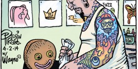 Galleta de jengibre tatuándose