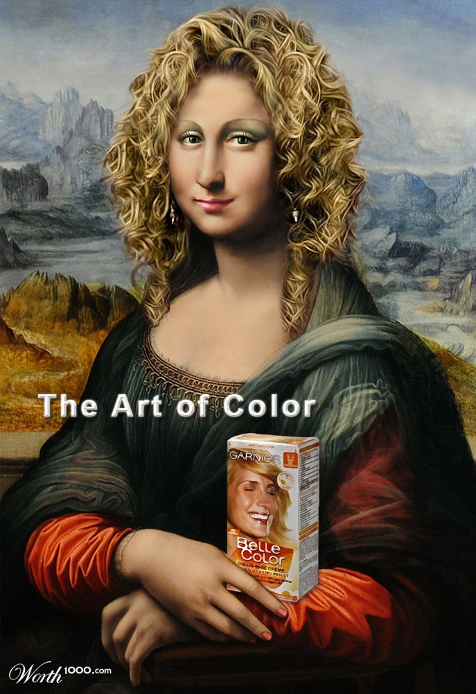 La Mona Lisa anunciando tintes