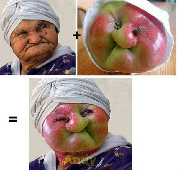 Parecidos razonables: Abuela y manzana