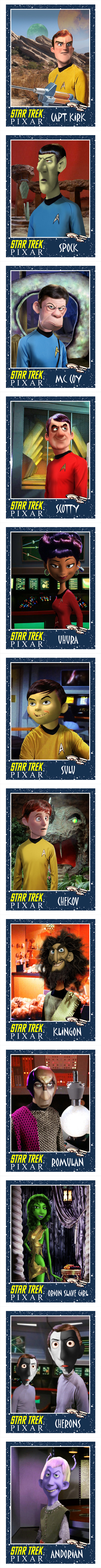 Personajes de Star Trek estilo Pixar