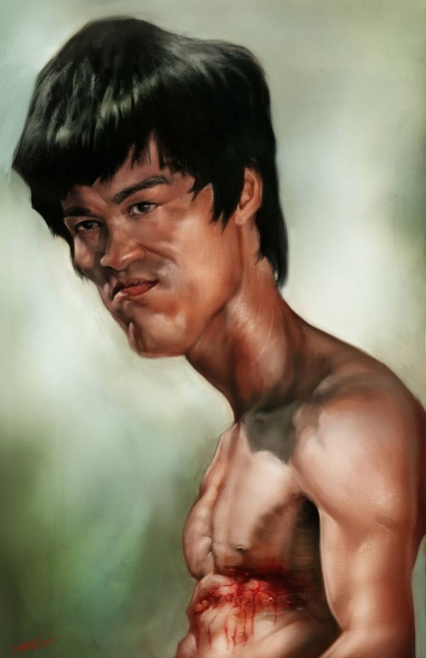 Caricatura de Bruce Lee