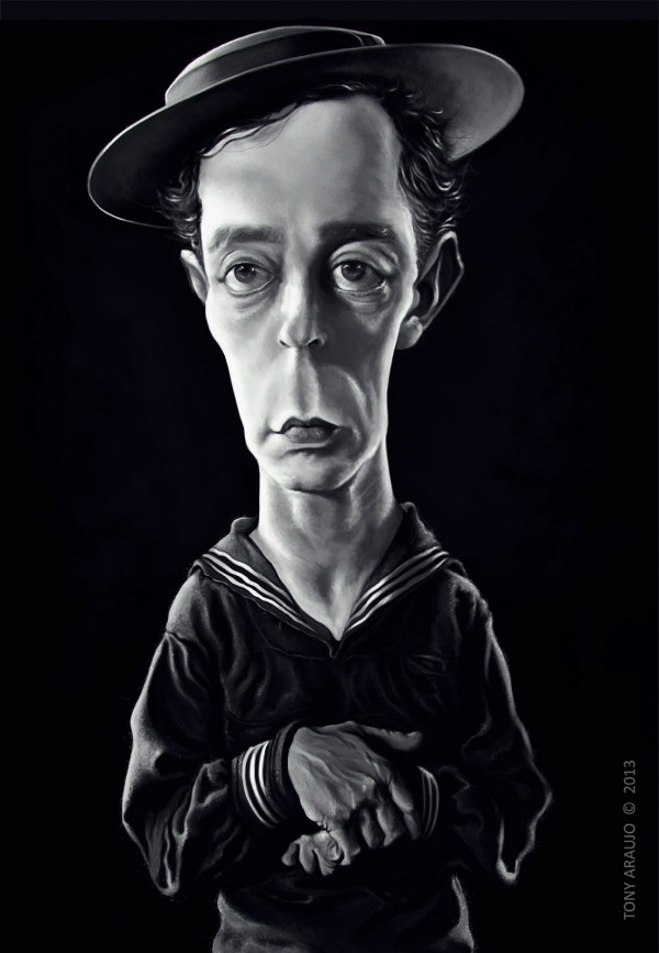 Caricatura de Buster Keaton