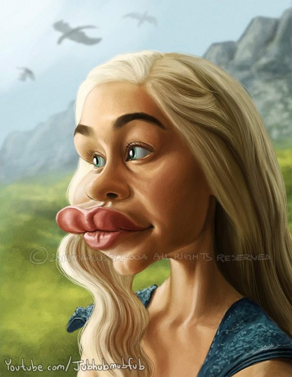 Caricatura de Daenerys Targaryen