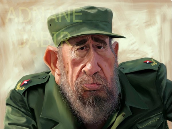 Caricatura de Fidel Castro