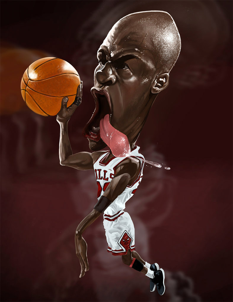 Caricatura de Michael Jordan