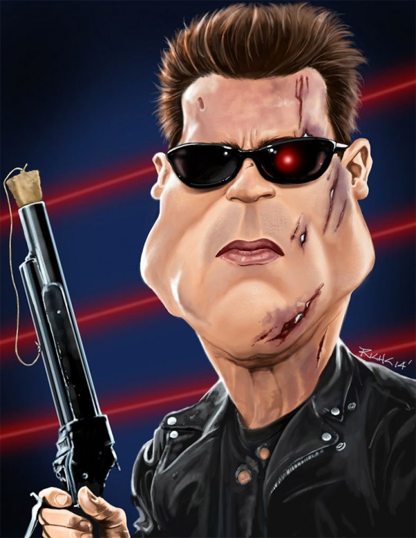 Caricatura de Terminator