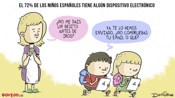 Niños españoles y dispositivos electrónicos