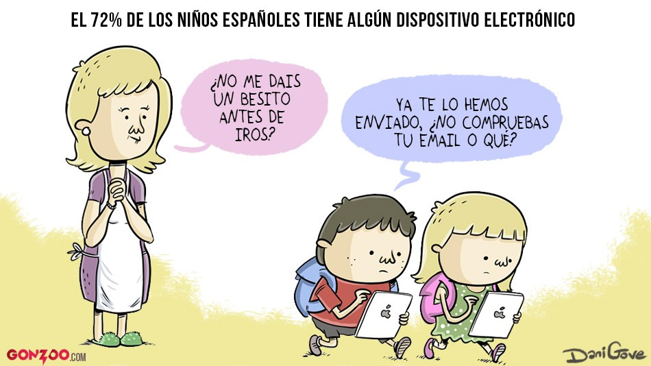 Niños españoles y dispositivos electrónicos