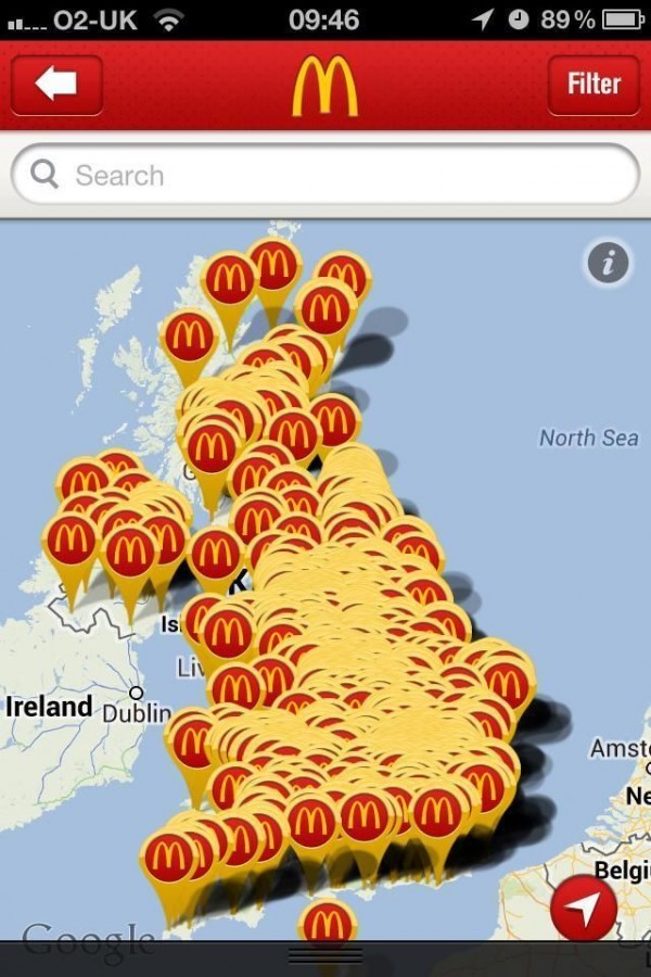 Encontrar un McDonalds en Inglaterra esta tirado