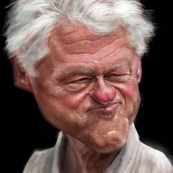 Caricatura de Bill Clinton