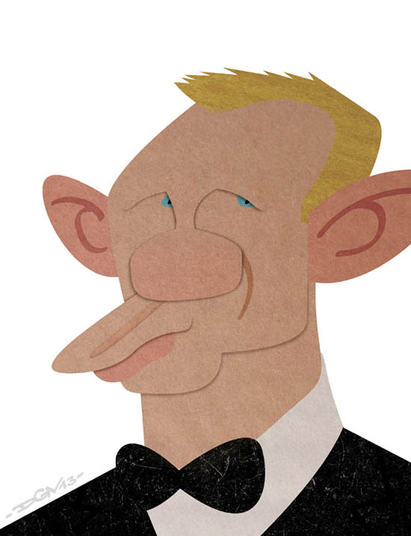 Caricatura de Daniel Craig
