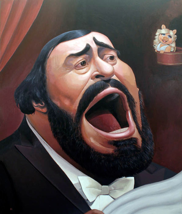 Caricatura de Luciano Pavarotti