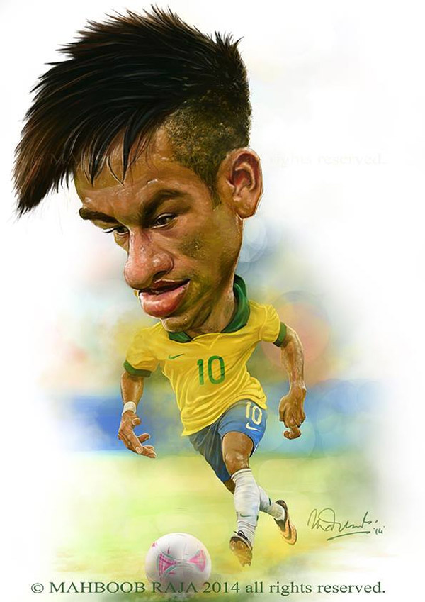 Caricatura de Neymar Jr.