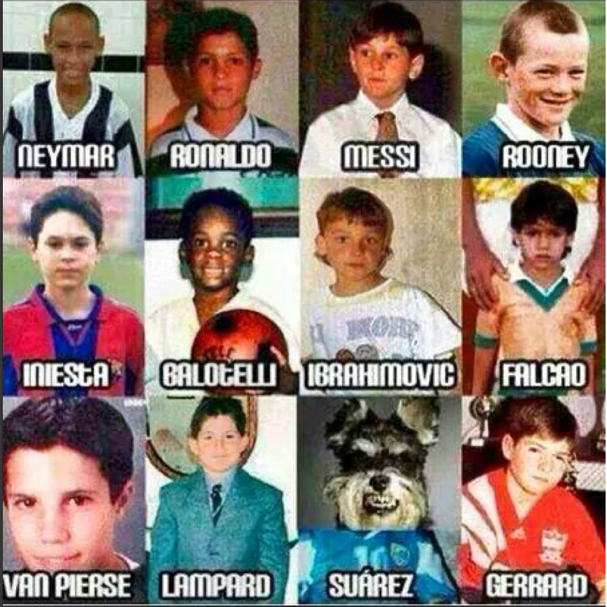Futbolistas de niños