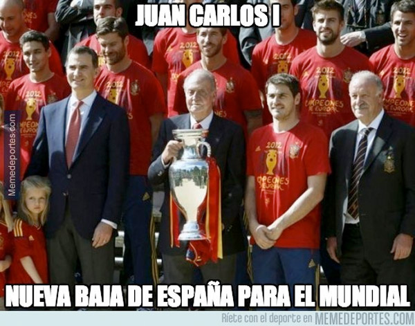 Juan Carlos I, baja para el Mundial