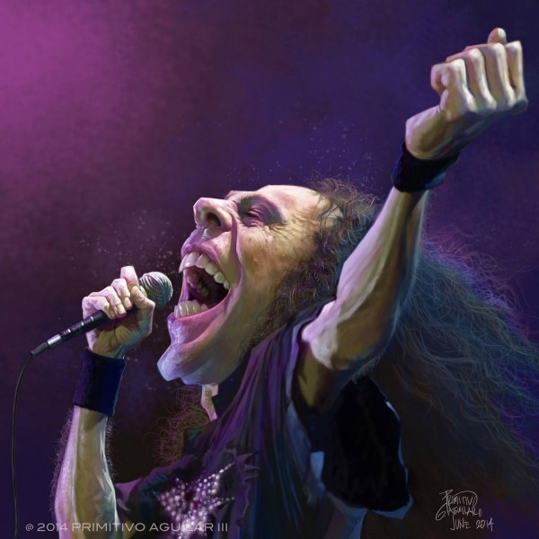 Caricatura de Ronnie James Dio