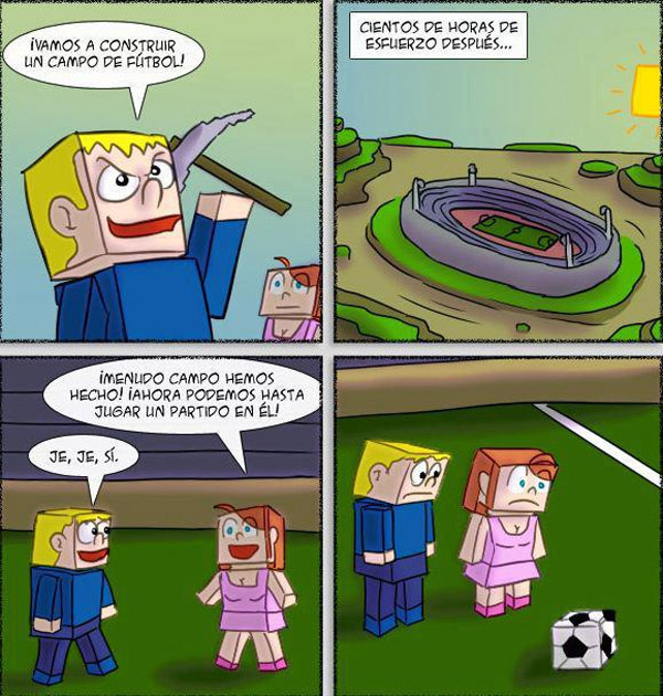 Fútbol y Minecraft