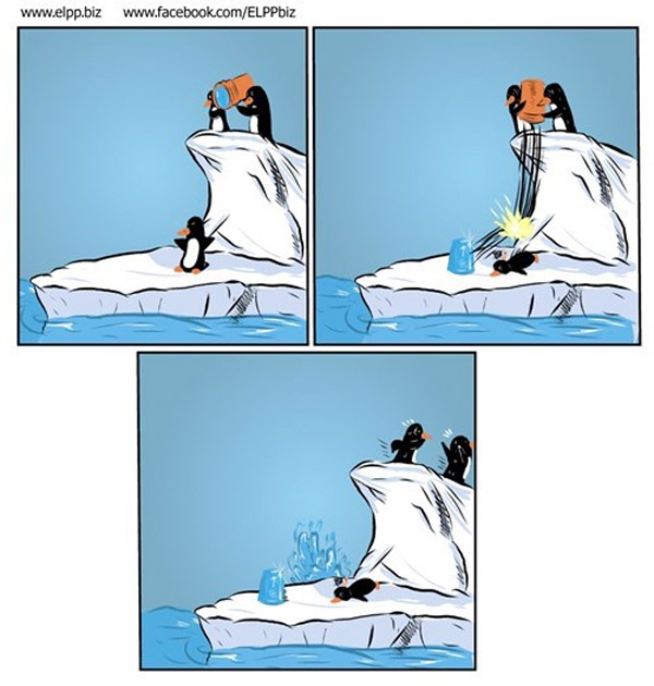 Ice Bucket Challenge versión pingüinos