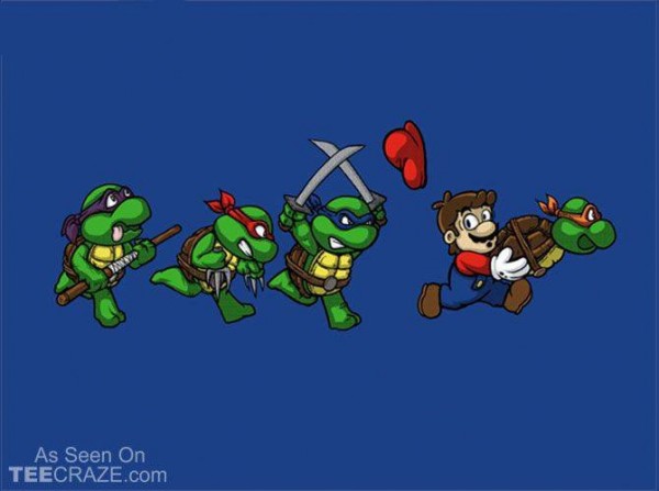 Tortugas ninja y Mario