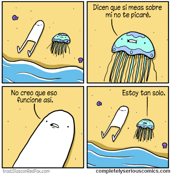 Una medusa solitaria