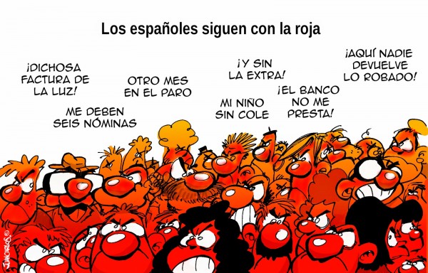 Los españoles siguen con la roja